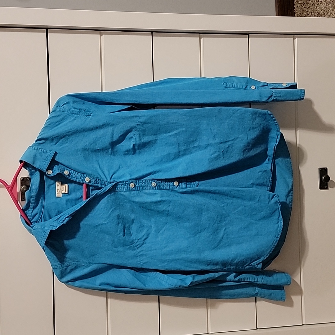 Blue 3/4 Button Down